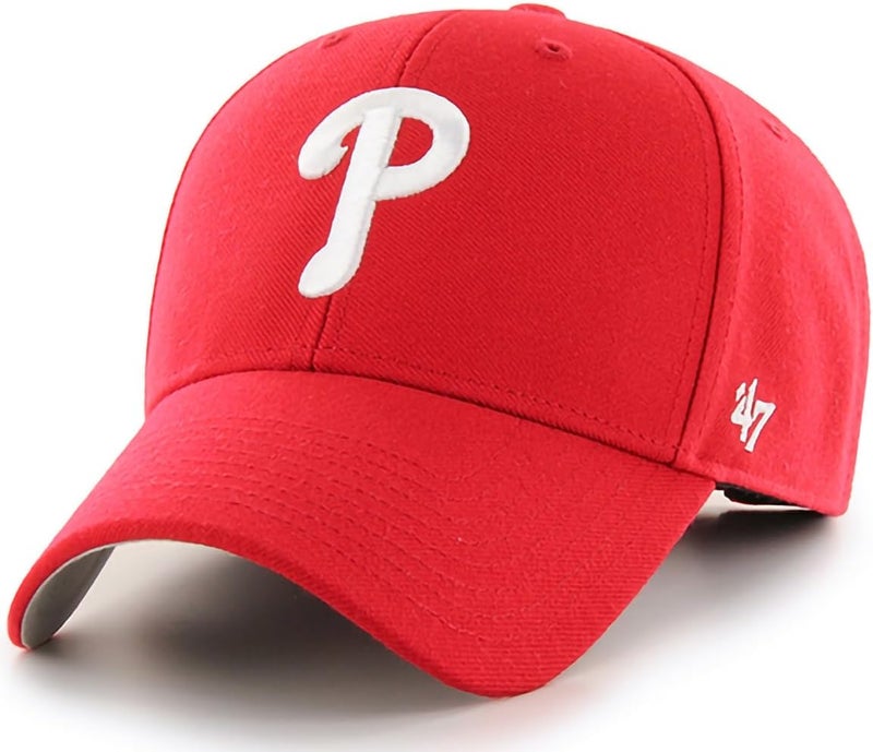 47 Brand MLB Team Color Primary Logo MVP Adjustable Structure Baseball Cap Hat, Adult One Size Fits All - Image 1